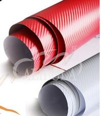 ALILULA 3D Carbon fiber vinyl fim with bubble free carbon fiber wrap vinyl film in white and red color in 1.52*30m