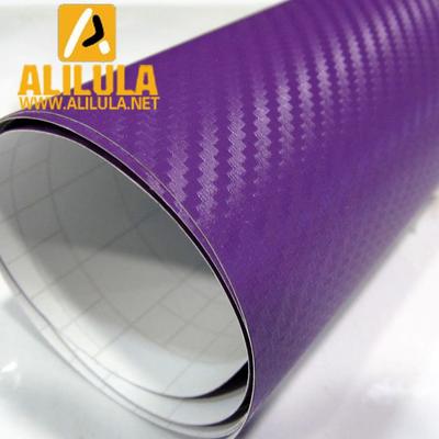 3DTQ-Pu, Purple High Flexible 1.52m*30m With Air Channel Bubble Free 3D Carbon Vinyl Film