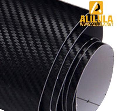 3DTQ-Bl, Black High Flexible 1.52m*30m With Air Channel Bubble Free 3D Carbon Vinyl Film
