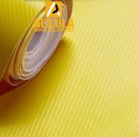 3DTQ-Y, Yellow High Flexible 1.52m*30m With Air Channel Bubble Free 3D Carbon Vinyl Film