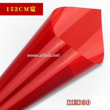 Colored Building window Tint in Red Color, Item:Red