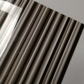 Self adhesive size 1.52*30m white-clear stripe commercial privacy decorative window tint film