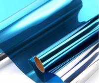 Silver&Blue color self adhesive heat rejection anti scratch 1.52*30m VLT 15% solar window building decorative film