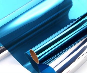 Heat rejection IR cut blue&silver reflective self adhesive 1.52*30m PET material building glass tint film