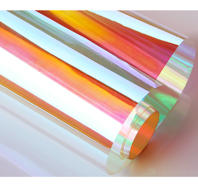 Size 1.38*30m self adhesive color change rainbow dichroic building decorative tint film