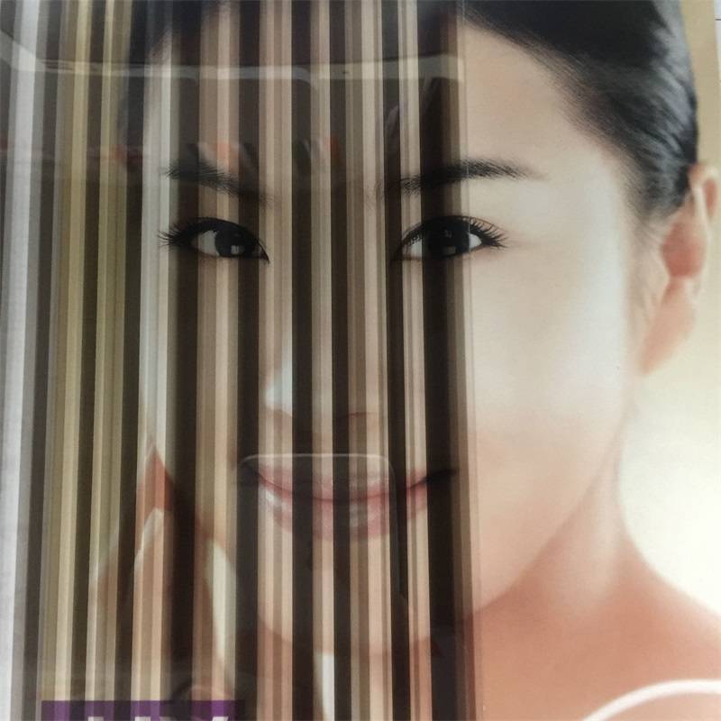 Self adhesive size 1.52*30m white-clear stripe commercial privacy decorative window tint film
